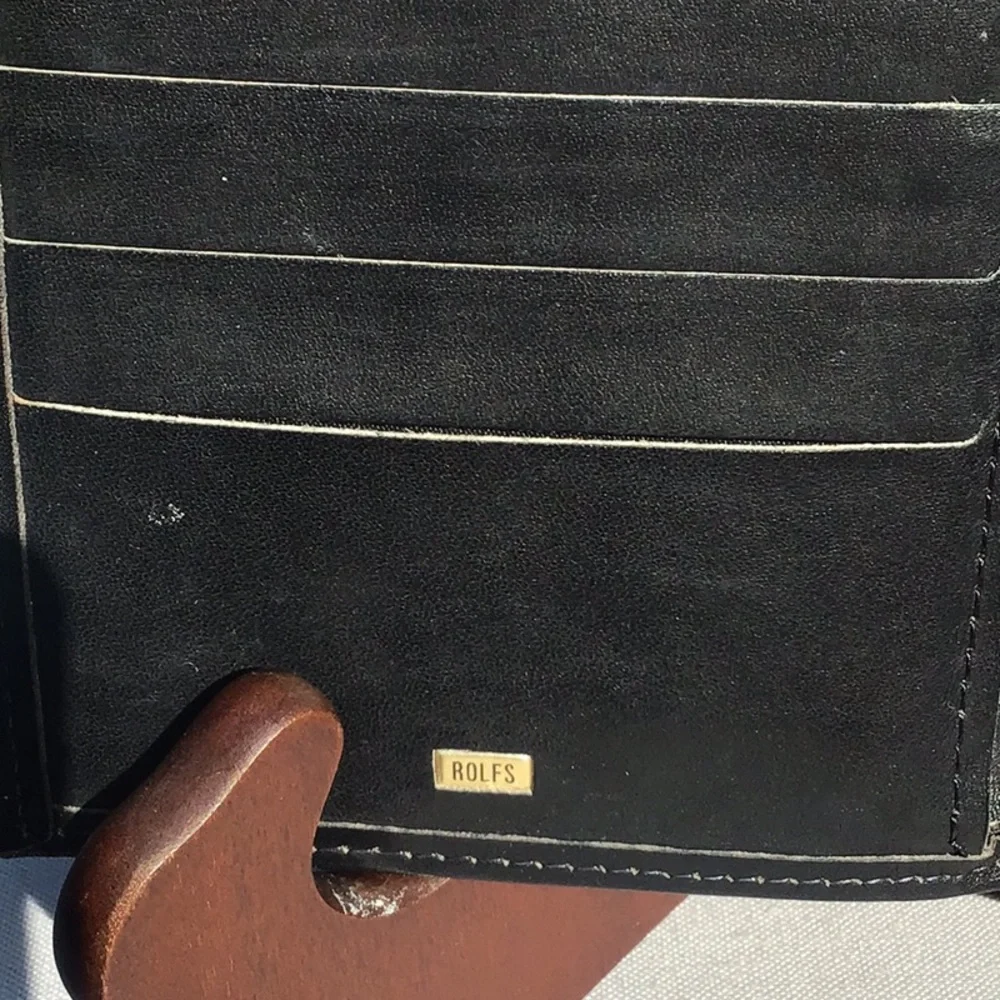 VTG ROLFS BLACK LEATHER WALLET - Picture 5 of 7